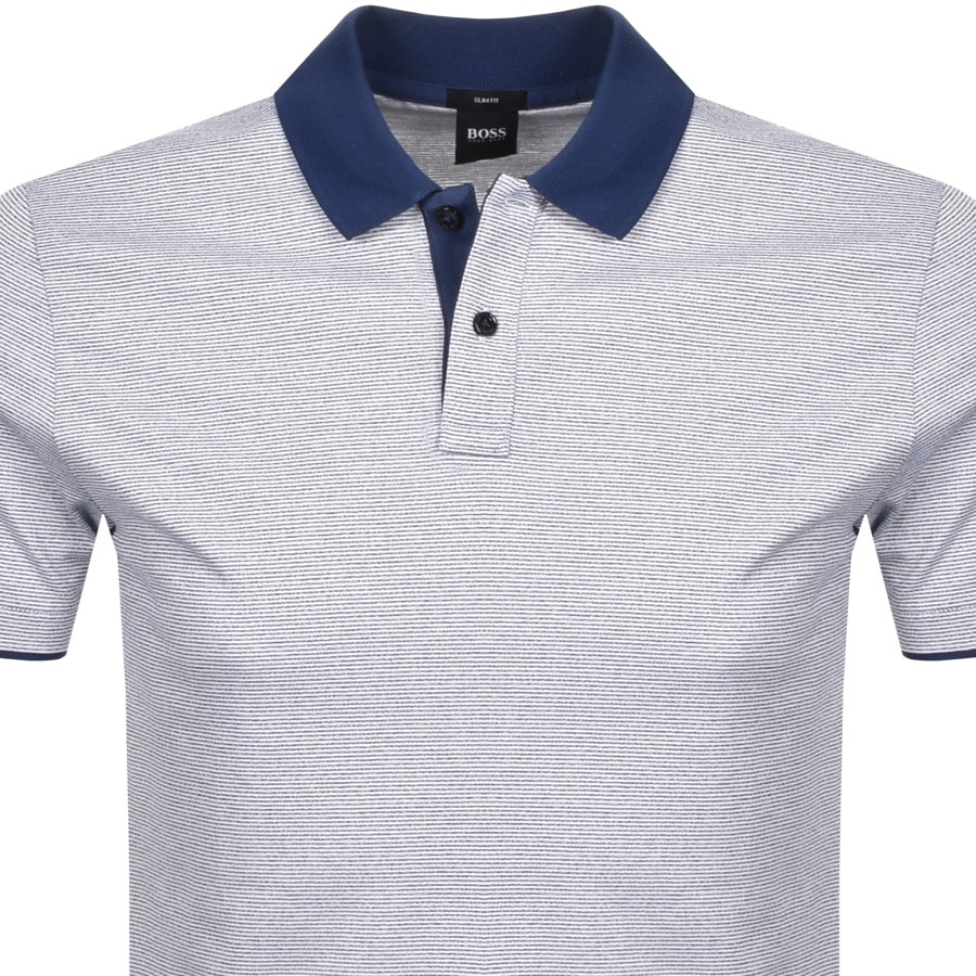 Alternative Image for ProductBOSS HUGO BOSS Plater Slim Fit Polo T Shirt Navy2